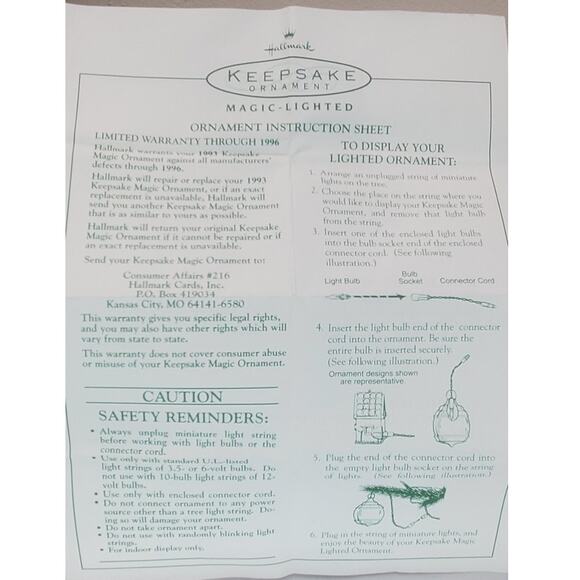 Vintage Hallmark Keepsake Ornament Magic Series Dog's Best Friend (Lighted) 1993 - Picture 10 of 10